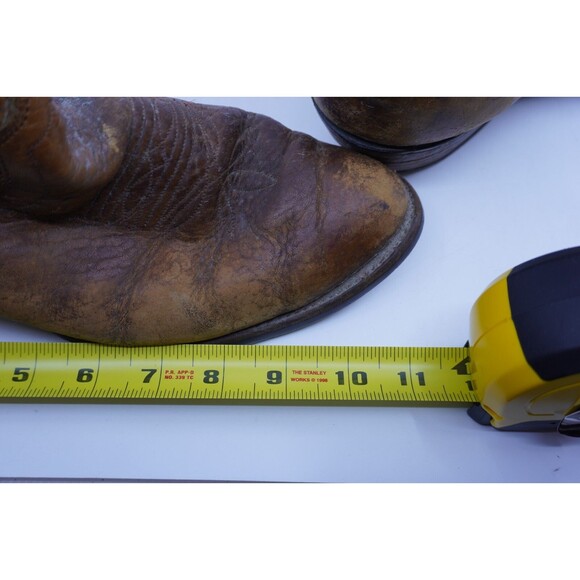 Vintage Olathe Boots Men Size 9.5 E Wide Tall Riding Brown Leather Western USA - Picture 10 of 10